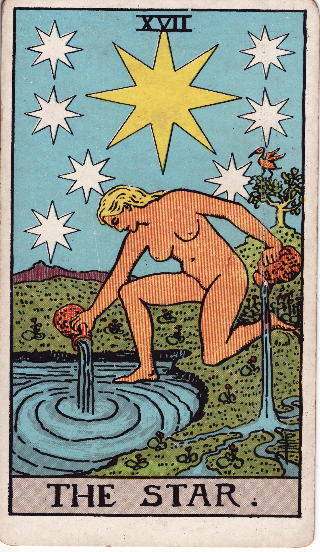 The Star, card XVII of the Rider-Waite tarot deck, 1909